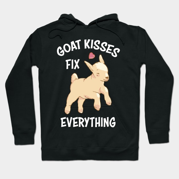 Spread Love and Laughter with Our Goat Kisses Fix Everything Hoodie by star trek fanart and more